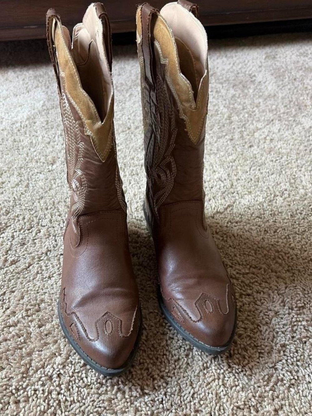 Women's Brown and Tan Boots